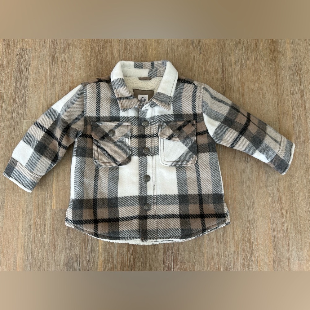 GAP | Plaid Button-Up Jacket | 12-18m